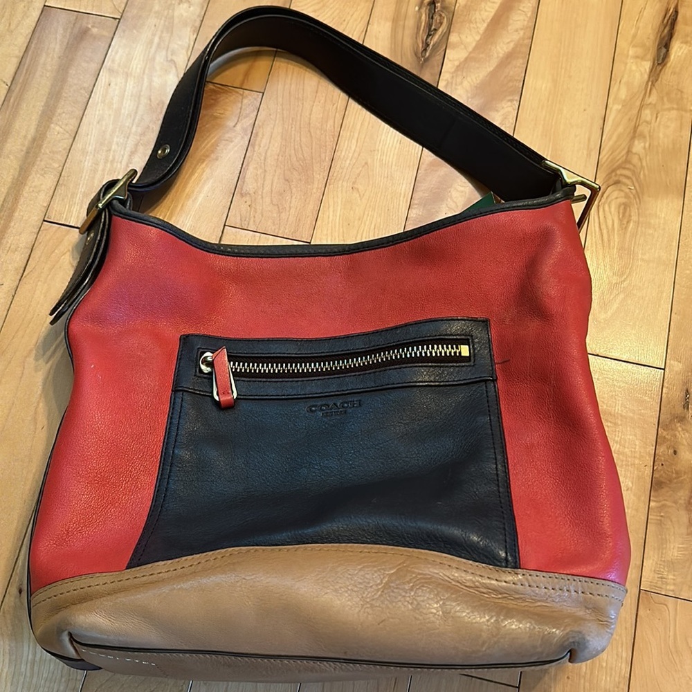 Coach Rugby Legacy Leather Colour Block Bag
